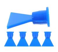 GETAJGHSD 5 Pièces Lot de Buses en Plastique Bleu pour Pistolet à Colle Interface Filetée de 14,5mm, Embouts de Calfeutrage Précis pour Projets D'installation de Fenêtres et Réparations