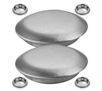 GETAJGHSD 6 Pièces Bouchons pour Éviers Cuisine en Acier Inoxydable Argenté, Cache-trous Métalliques Faciles à Installer pour Hôtels et Maisons