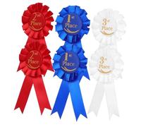GETAJGHSD 6 Pièces Rubans De Récompense Pour Compétition Insigne De Ruban Honorable De Première Place De Prix Lot De De Récompense Pour Concours Et Événements