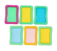 GETAJGHSD 6 pièces Support de Boissons Gonflable Plateau de Service Réfrigéré pour Buffet Piscine et Pique Gardez Vos Aliments et Boissons Au Froid avec Style