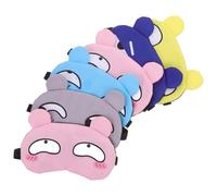 GETAJGHSD 6pcs Masques de Sommeil Kawaii en Soie avec Sangle Ajustable et Tissu Respirant, Design Adorable pour Yeux, pour Voyage et Maison