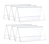 GETAJGHSD 6pièces Panneau Acrylique Transparent Vierge Plaque Signalétique De Bureau Panneau Acrylique pour Cartes Et Présentoirs