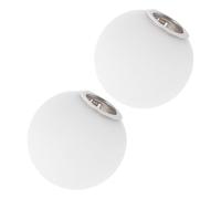 GETAJGHSD Abat-Jour en Verre pour Lampes de Table, Lot de 2 Globes Sphériques 80 MM, Compatible Douille G9, pour Éclairage Intérieur, Cache-Lumière Texture Métallique