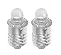 GETAJGHSD Ampoules LED pour Lampes Torches 2 Pièces 3 V Mini Ampoules à Culot E10 Solide en Métal et Verre Remplacement Compact pour Éclairage Extérieur