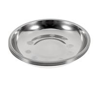 GETAJGHSD Assiettes Acier Inoxydable Rondes 6 Pièces 18 CM pour Banquet la Cuisine Extérieure, Assiettes Creuses Argenté