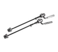 GETAJGHSD Attache Rapide Acier Argenté pour Roue Arrière de Vélo Route et Home Trainer, Facile à Installer et Retirer, Lot de 2 Pièces Anti-basculement