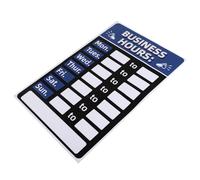 GETAJGHSD Autocollant Réinscriptible Autocollant pour Panneaux D'ouverture de Magasin Panneau Horaires D'ouverture Résistant Soleil Pvc Épais Bleu Amovible pour Enseignes Commerciales