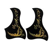 GETAJGHSD Autocollants Protecteurs pour Guitare Légers et Décoratifs en Plastique Or 40-41 Pouces 2 Pièces pour Plaque de Protection Anti-rayures Guitare Acoustique