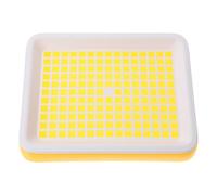 GETAJGHSD Bac à Litière Rectangulaire pour Petits Animaux en Plastique Jaune, avec Design Séparateur Stable, pour Cages à Lapins et Furets en Intérieur
