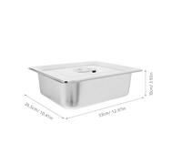 GETAJGHSD Bac Alimentaire Inox avec Couvercle Plat Rectangulaire Acier Inoxydable Anti-débordement Buffet Hôtel et Restauration Lot
