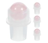 GETAJGHSD Bille D'huile Essentielle pour Application 4pcs en Acier Inoxydable Rouleau Rose Facile à Utiliser pour Flacon 10ml de 16mm