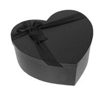 GETAJGHSD Boîte Présent en Papier Forme Cœur Noire pour Arrangement Floral et Emballage Présent, Saint-valentin Déclarations D'amour