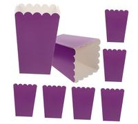 GETAJGHSD Boîtes à Popcorn Emballage Pourpre en Carton Blanc 250g Lot de 50 Résistantes Graisse pour Snacks et Bonbons Lors de Fêtes et Buffets