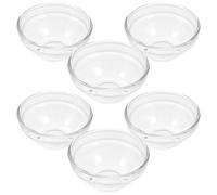 GETAJGHSD Bols à Dessert Design Élégant 75ml Ensemble de 6 en Verre Transparent Résistance la Chaleur et Nettoyage Facile pour Service de Pudding et Sauce
