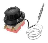 GETAJGHSD Bouton Thermostat 16A 60-200°C, Régulateur de Température Thermostatique Rouge 2, Compatible Friteuse à Air et Four Électrique