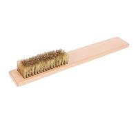 GETAJGHSD Brosse à Farter pour Planche de Ski et Snowboard, Manche en Bois, 8 Rangées de Poils Cuivre, Brosse de Nettoyage pour Cire et Rouille, Usage Familial, 1 Pièce