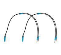 GETAJGHSD Câble Adaptateur Audio en Y 3,5mm Noir 30cm Bruit et Perte de Signal pour Casque et Micro, pour Voyages en Avion, Pack de 2 Pièces