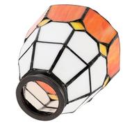 GETAJGHSD Cache-Lampe Artisanal en Verre 5 Pouces Orange Blanc, Abat-Jour Léger Diamètre 4,2 CM Compatible Douille E27, Adapté Suspendre Plafonnier et Éclairage Mural