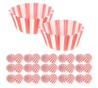 GETAJGHSD Caissettes Cupcake en Papier Antiadhésif 100pcs Rouge et Blanc, Résistant la Déformation, Cuisson de Muffins et Gâteaux