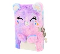 GETAJGHSD Carnet Peluche avec Verrou pour Filles Journal Adorable pour comme Anniversaire pour Garçon Fille Pratique pour Plans et Journalisation