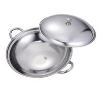 GETAJGHSD Casserole Inox avec Couvercle pour Cuisson Maison Marmite Anti-débordement à Fond Plat Batterie Cuisine Inox pour Wok et Cuisson sur Réchaud