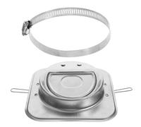 GETAJGHSD Clapet et Collier de Serrage Joint D'étanchéité en Acier Inoxydable Anti-retour Valve de Retour Installation sur Conduit de 150x150 Mm pour Hotte Cuisine
