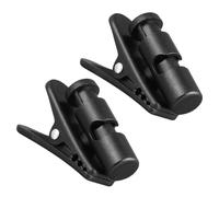GETAJGHSD Clip Rotatif pour Câble Écouteurs en Plastique Noir, Accessoire 2pcs pour Organiser et Sécuriser Les Fils Lors Course ou Activités Sportives