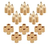 GETAJGHSD Connecteurs de Rallonge de Table 20 Pièces Goupilles Cylindriques en Alliage de Zinc pour Fixation Plateau, Douilles Dorées Adaptées aux Projets de Meubles à Assembler