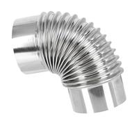 GETAJGHSD Coude de Cheminée Résistant la Corrosion en Acier Inoxydable 90 Mm Conduit D’évacuation de Fumée Extension de Tuyau Inox pour Poêle Métallique pour Installation Extérieure