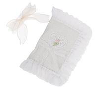 GETAJGHSD Couverture de Tissu Lavable avec Motif Dentelle Protège Carnet Pratique et Élégant Housse à Main pour Journal avec Lien Aléatoire Décoration Personnalisée