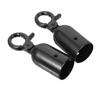 GETAJGHSD Crochets de Corde en Alliage de Zinc 32 MM Lot de 2 Noir Brillant pour Poteaux de Guidage et Gestion de Foule en Espaces Publics