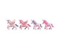 GETAJGHSD Décoration de Chevaux Volants Lot de 4 pour Gâteaux et Micro Paysages - Accessoires pour Fêtes Familiales et Anniversaires Plusieurs styles