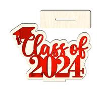 GETAJGHSD Décoration de Table de Remise de Diplôme 2024 en Bois Rouge, Ornement Léger et Unique pour Fête de Fin D'études en Extérieur