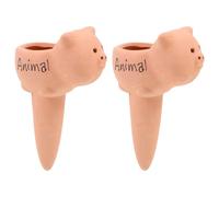 GETAJGHSD Dispositif D'arrosage Automatique Goutte à Goutte en Poterie Rouge, Facile à Utiliser, 2 Pièces pour Plantes Suspendues et Jardin, pour Voyage