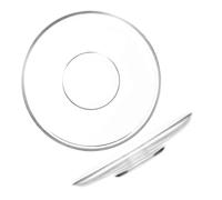 GETAJGHSD Ensemble de 2 Assiettes à hors-D'Œuvre en Verre Transparent 12X12 CM, Soucoupes Rondes Stables, pour Buffet et Apéritifs la Maison Réutilisable