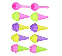 GETAJGHSD Ensemble De 2 Jeux De Sable pour Enfants, Jeu De Simulation De Magasin De avec Moules, Pelles Et Cônes Empilables, Jouets De Plage Et De Jardin pour S'amuser en