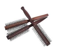 GETAJGHSD Ensemble de 3 Brosses à Cheveux Rondes en Bois Poils en Nylon pour Coiffage, Démêlage Doux et Protection des Cheveux, pour Brushing et Voyage