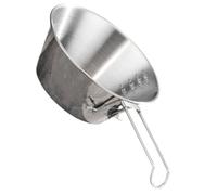 GETAJGHSD Ensemble Vaisselle de Camping Bol Inox 304 et Poignée Pliable, Conçu pour Randonnée et Repas en Extérieur