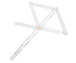GETAJGHSD Équerre Rapporteur 38X24Cm en Inox Détecteur d'Angle d'Onglet, Outil de Coupe Angulaire pour Travail du Bois et Installation de Portes et Fenêtres