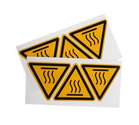 GETAJGHSD Étiquettes D'avertissement Autocollantes 6 Pcs 100 Mm, pour Surface Chaude Haute Température, Adhésif Résistant la Chaleur Industrielle, Panneau de Sécurité Industriel,