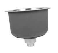 GETAJGHSD Évier Rond Inox Petit Bac Simple pour Camping et Bar Installation Sous-plan Poser avec Vidage et Trop-plein Design Compact et Résistant
