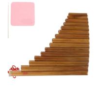 GETAJGHSD Flûte de Pan Verticale en Bambou Marron à 15 Pieds, Instrument de Musique Portable Facile à Jouer, Résistant à L'usure, pour Garçon et Filles et Couleur Aléatoire Style Aléatoire