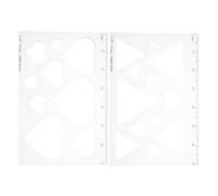 GETAJGHSD Gabarits de Découpe pour Défonceuse en Acrylique, Lot de 2 Modèles Cœur et Triangle, Outils Multifonctionnels pour Gravure et Rainurage sur Bois