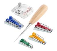 GETAJGHSD Kit de Fabrication de Ruban Adhésif 6pcs en Métal, Outil de Couture Rapide pour Plier Tissu en Deux, Accessoire pour Machine à Coudre Maison