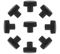 GETAJGHSD Lot de 10 Boutons de Potentiomètre Noirs en Plastique pour Basse Électrique, Remplacement Facile, pour Amplificateurs et Pédales D'effet