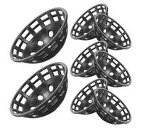 GETAJGHSD Lot de 10 Coussinets Noirs en Plastique pour Pots de Fleurs, Forme Bol avec Maille filtrante, Tapis Respirant pour Jardin, Protection Racines et Drainage Efficace