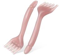 GETAJGHSD Lot de 2 Peignes de Massage à Dents Larges en Plastique Résistant, Peigne à Cuir Chevelu pour Femmes et Hommes, Couleur Marron Nuage, pour Soin Relaxant et Démêlage Doux