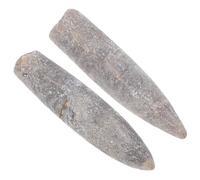 GETAJGHSD Lot de 2 Spécimens Naturels de Bélemnite 5-6 Cm en Pierre Minérale, Fossiles Authentiques pour Décoration Intérieure et Enseignement Scientifique en Géologie et Paléontologie