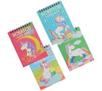 GETAJGHSD Lot de 4 Carnets à Gratter en Papier pour Garçon et Filles Dessins Animés, Développement de L'intelligence et Entraînement Manuel, pour Maternelle et Classe
