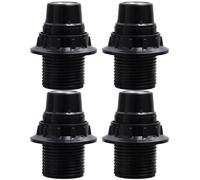 GETAJGHSD Lot de 4 Douilles E14 en Plastique Noir Légères et Pratiques pour Ampoules, Adaptées aux Lampes de Plafond et Éclairage en Boutique ou Sous-sol